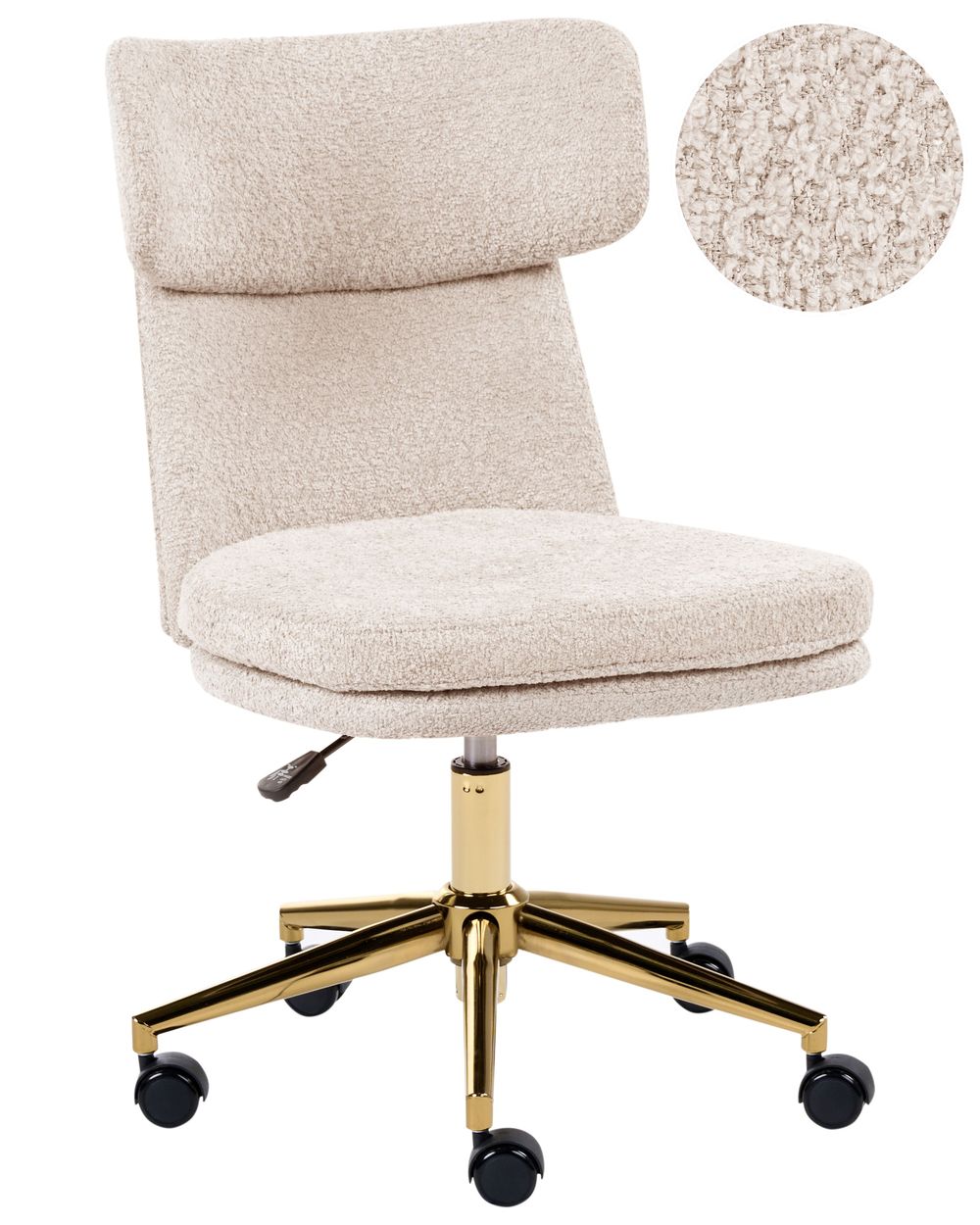 Desk Chair GRANBY Boucle Light Beige