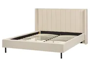 Bed Boucle VILLETTE 160 x 200 cm (EU King Size) Beige_882678