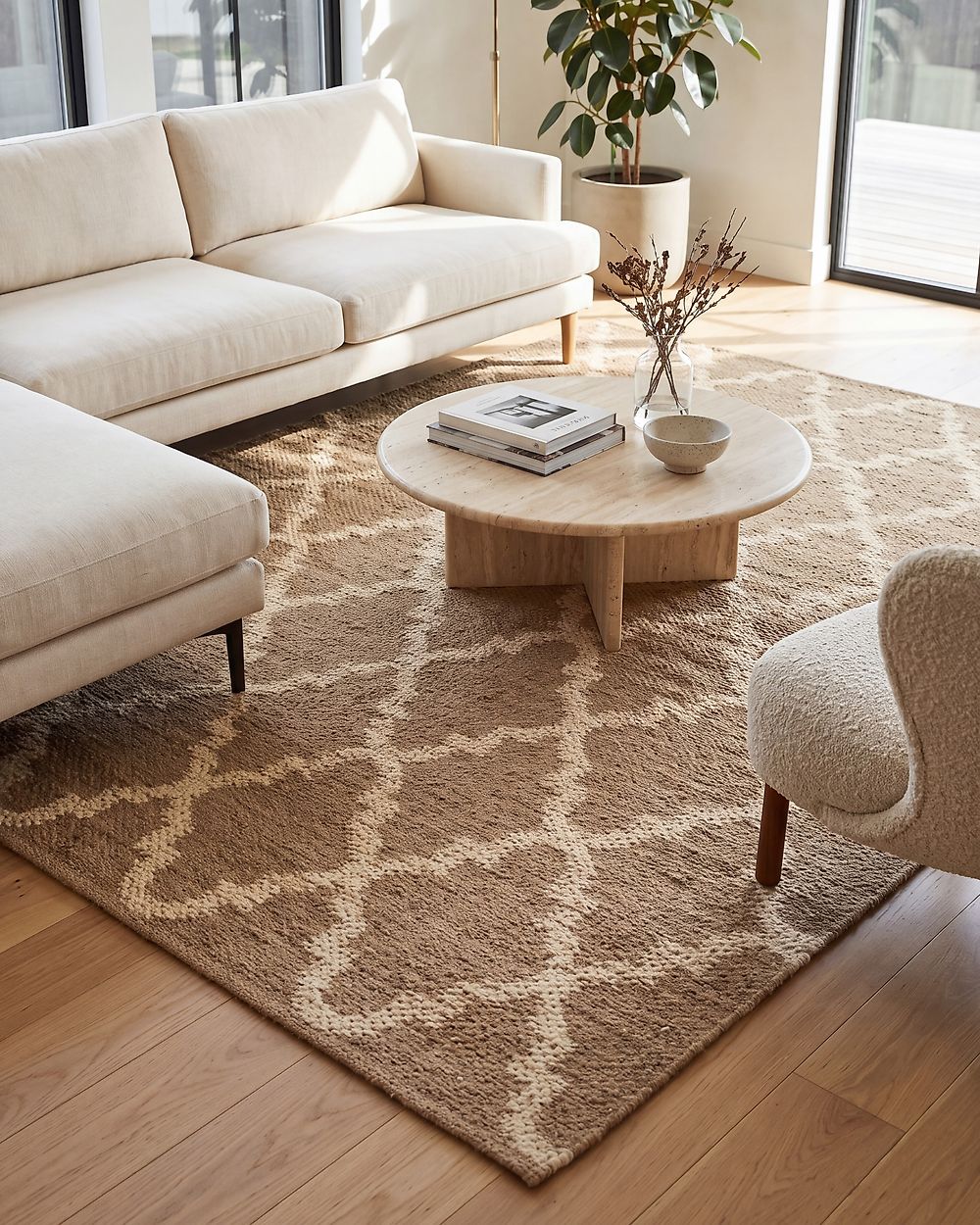 Matta MERMER Beige 160 x 230 cm Jute