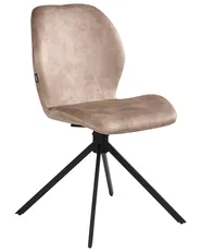 Set med 4 matstolar Vridbar MORRISON Sammet Beige_1041325