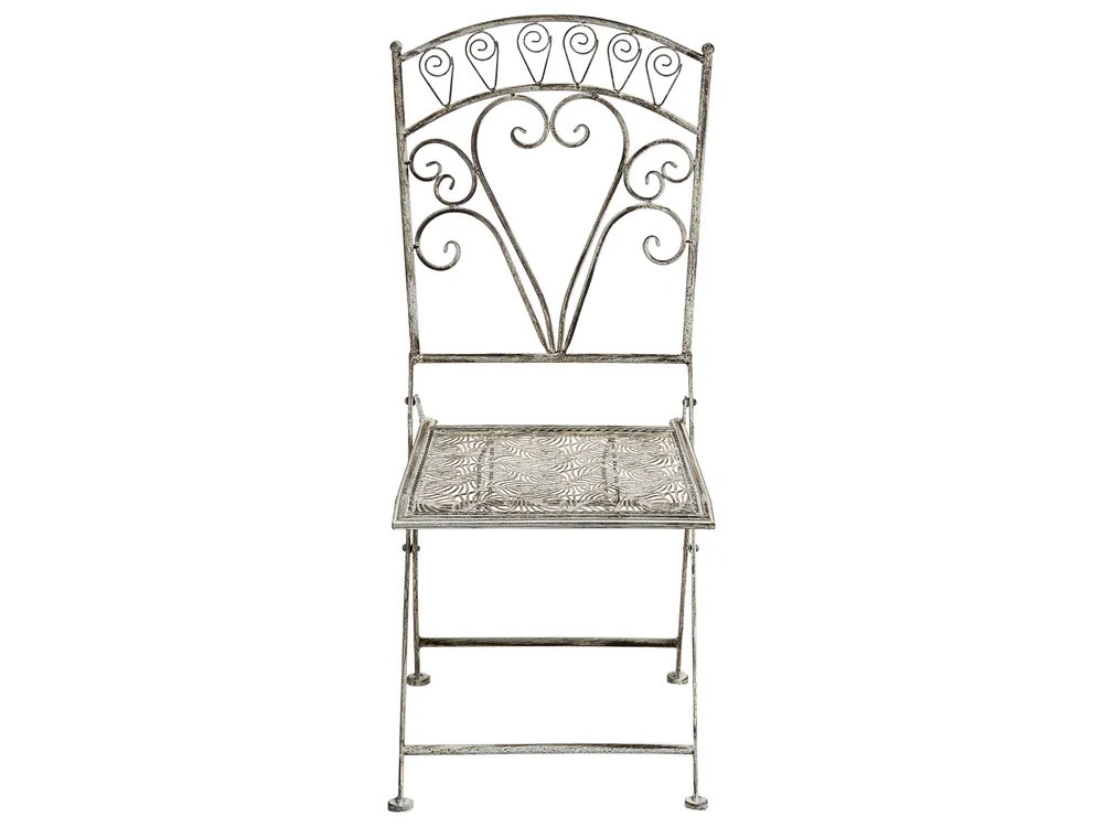Bistro Set Folding NURRA Metal Grey_1002674