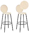 Baarituolisetti 2 kpl EMERY Buklee Vaaleanbeige