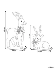 Joulukoristesetti 2 kpl LAPINLAHTI 38/68 cm Poro Valkoinen_1172248
