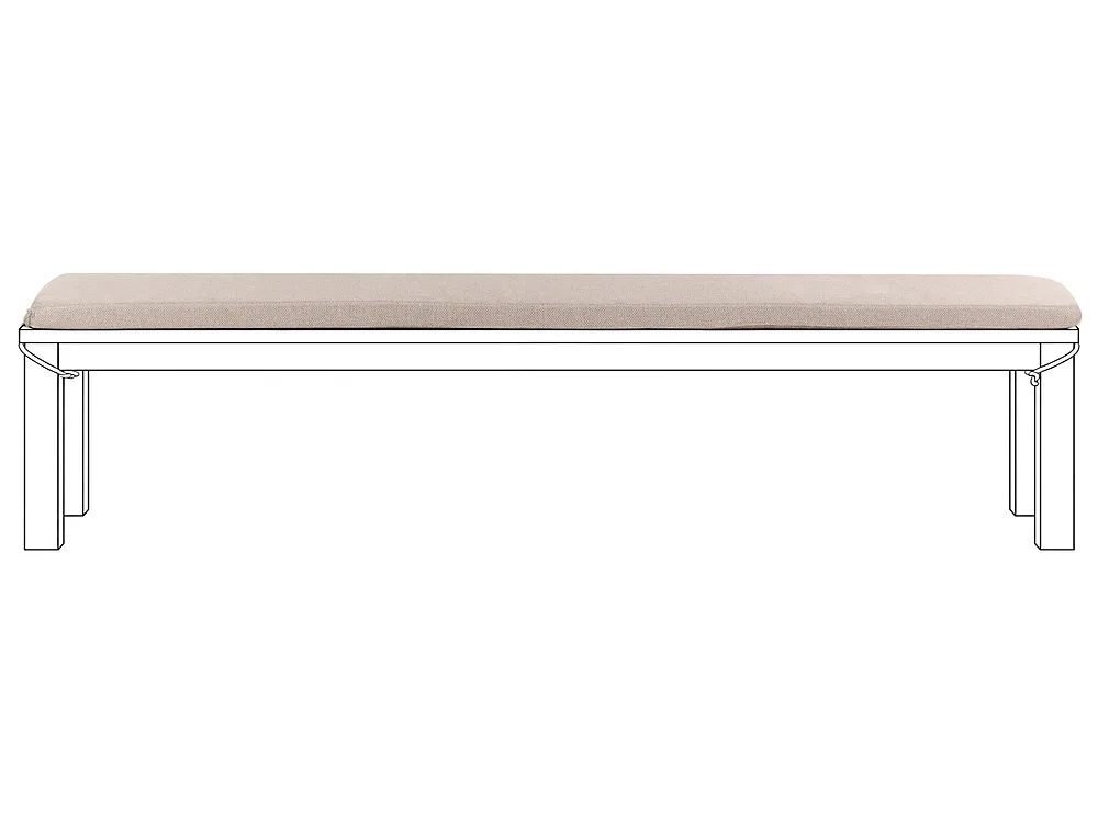 Sittdyna för bänk MONSANO 168 x 35 cm Beige
