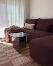 Modular U-Shape Sofa NERBO Boucle Brown_1062788