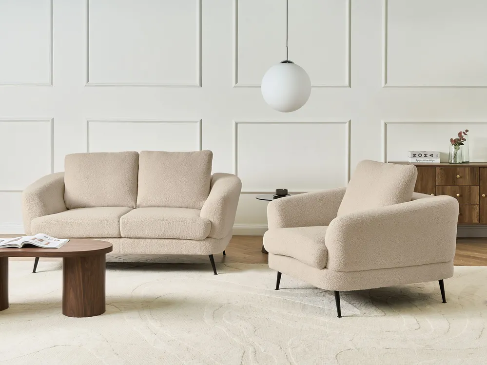 Sofa 2 Seater KJAER Boucle Light Beige_1009481