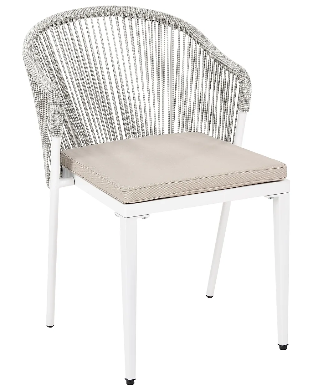 Sett med 2 hagestoler med puter PARANEA Metall Off white_1179673