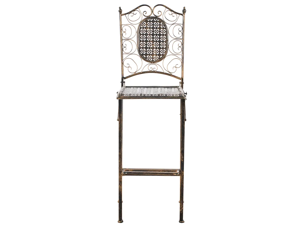 Garden Bar Set Folding BORMIO Metal Black_966383