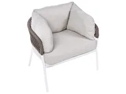 Garden Sofa Set 7 Seater ROBELLA with Tables Beige_1050703