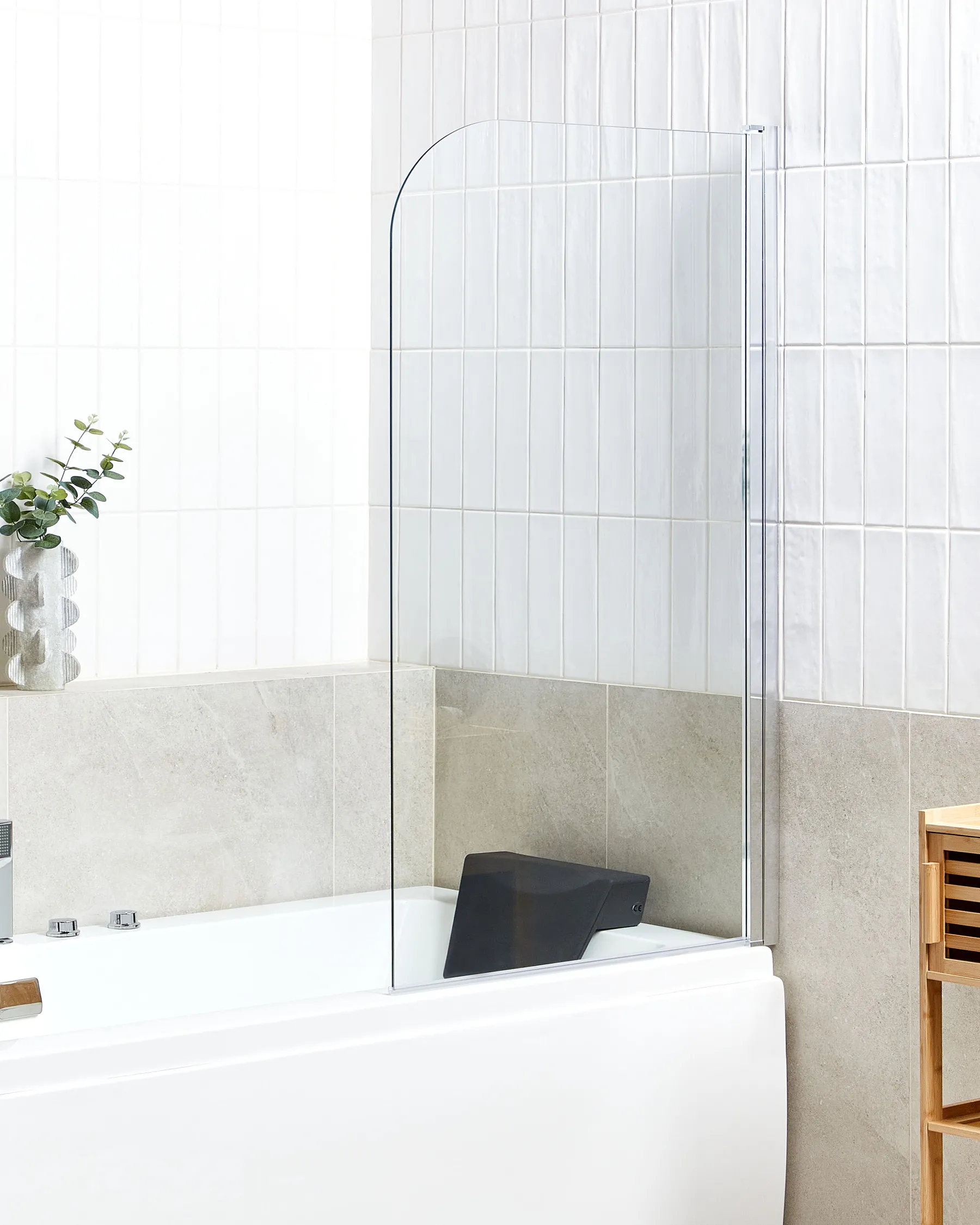 Shower Bath Screen LAPAN 1400 x 800 mm Silver_944093