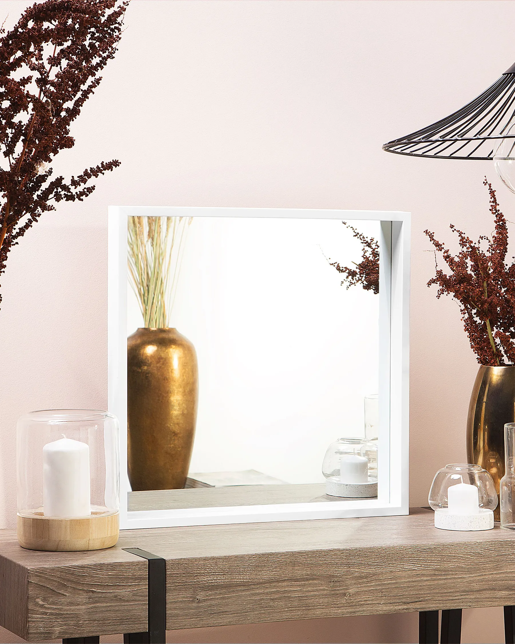 Wall Mirror BRIGNOLES 50 cm 50 cm White_749670