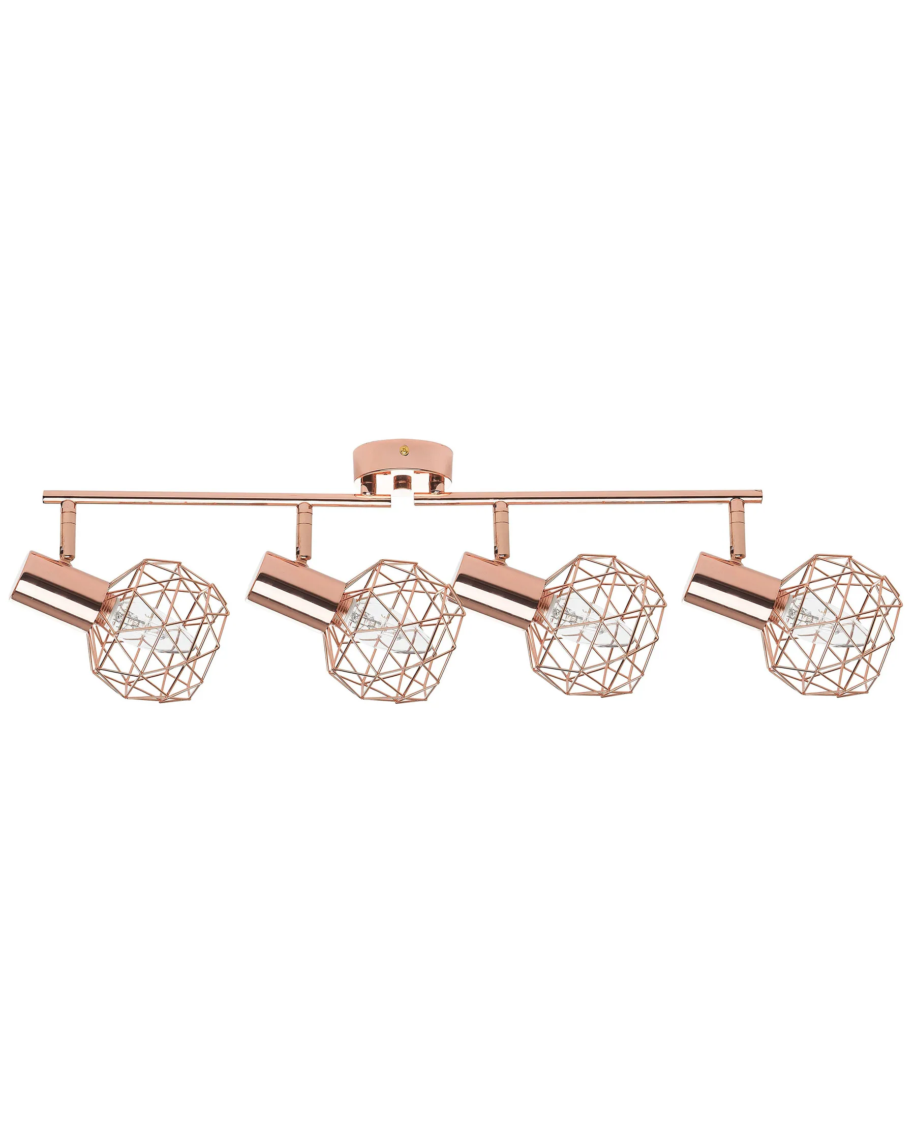 Spotlampe med 4 lys CHENAB Justerbar Metall Kobber_727681