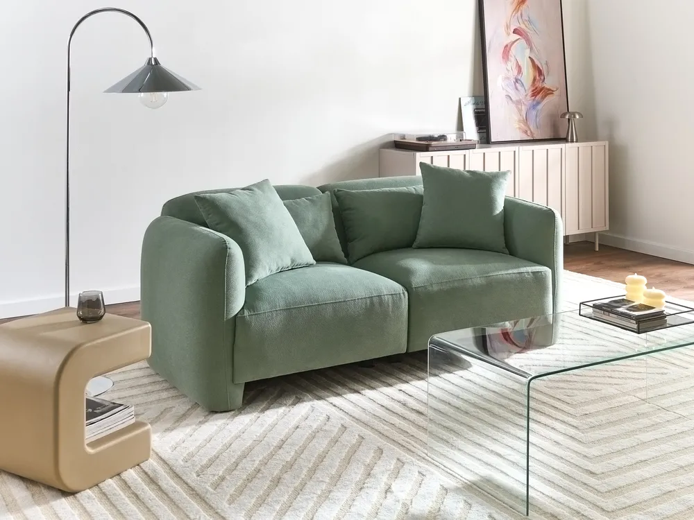 Sofa 3 Seater EKENES Fabric Light Green