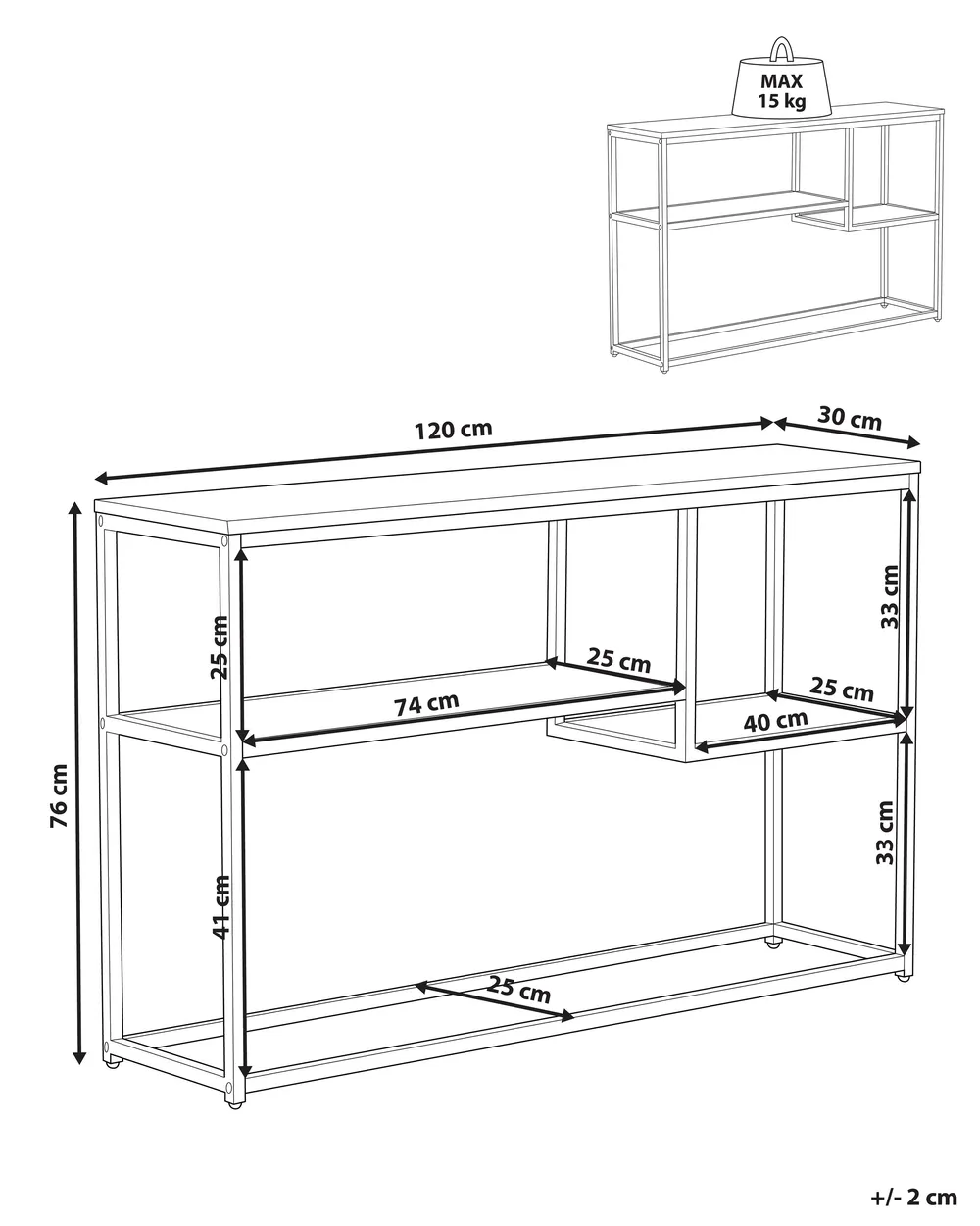 Konsolbord BELMONT Brun_814904