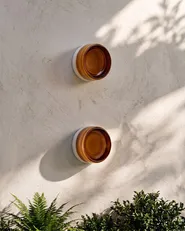 Set of 2 Outdoor Wall Lights XALLAS Brown_1105980