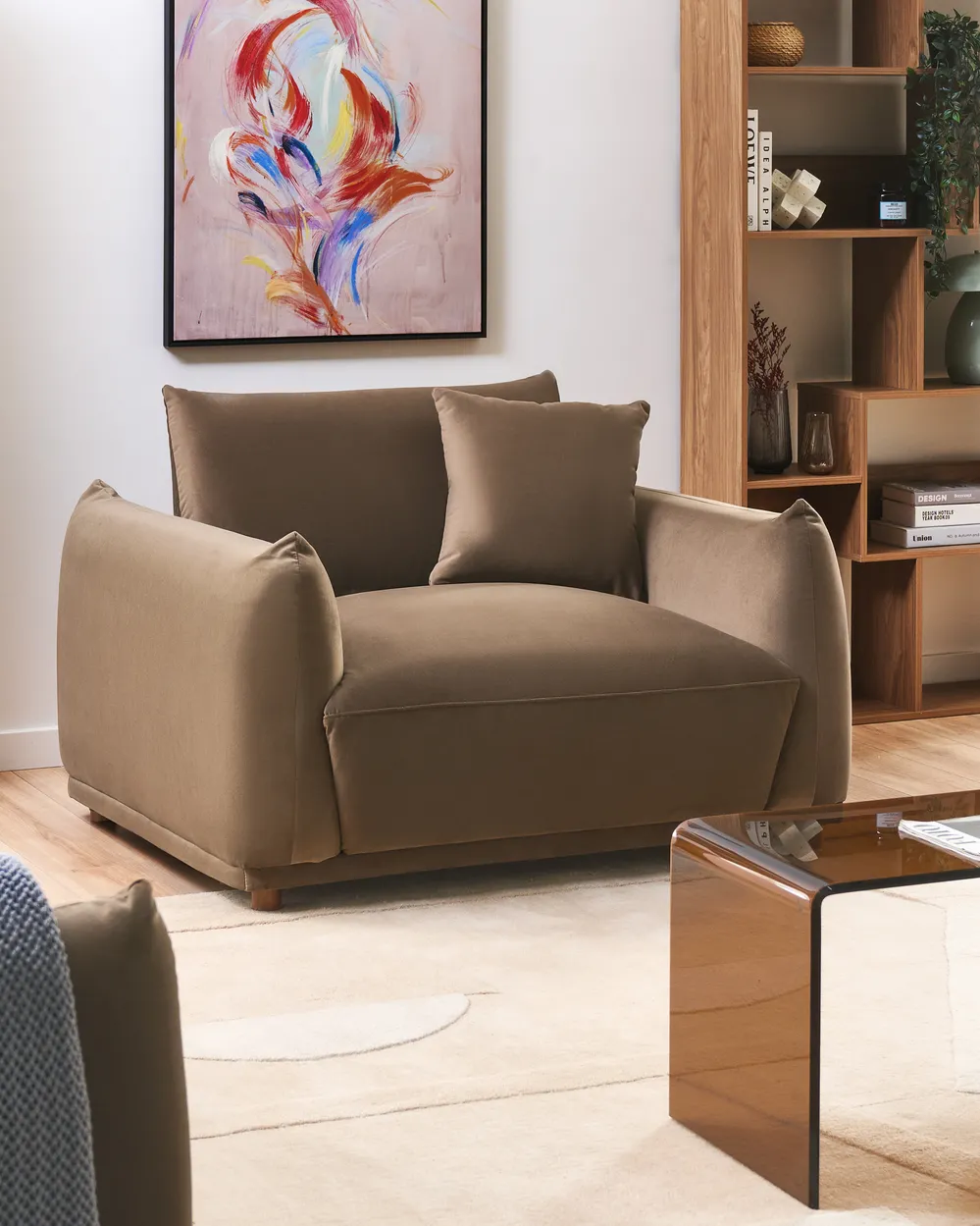 Armchair JUBEK Velvet Brown