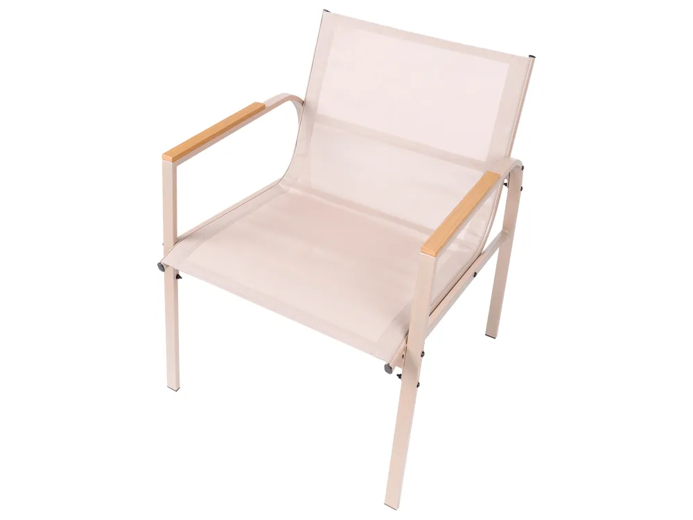 Garden Lounge Set with Table 4 Seater LEDRO Metal Beige_1077091