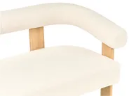 Sofa 2 Seater ILBRO Boucle Off-White/ Light Brown_984876