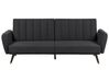 Sofa Bed 3 Seater VIMMERBY Fabric Black