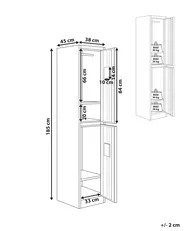 2-Tier Storage Locker ATHLETE Metal White/ Blue_1011722