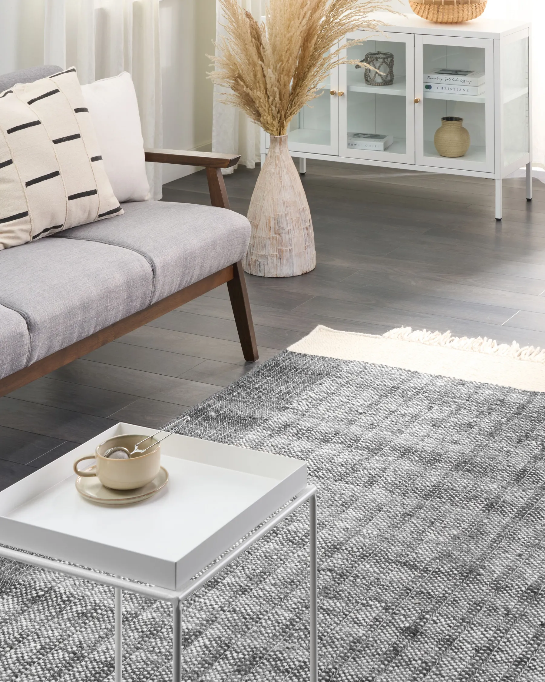 Rug ATLANTI Black 160 x 230 cm Wool_847276