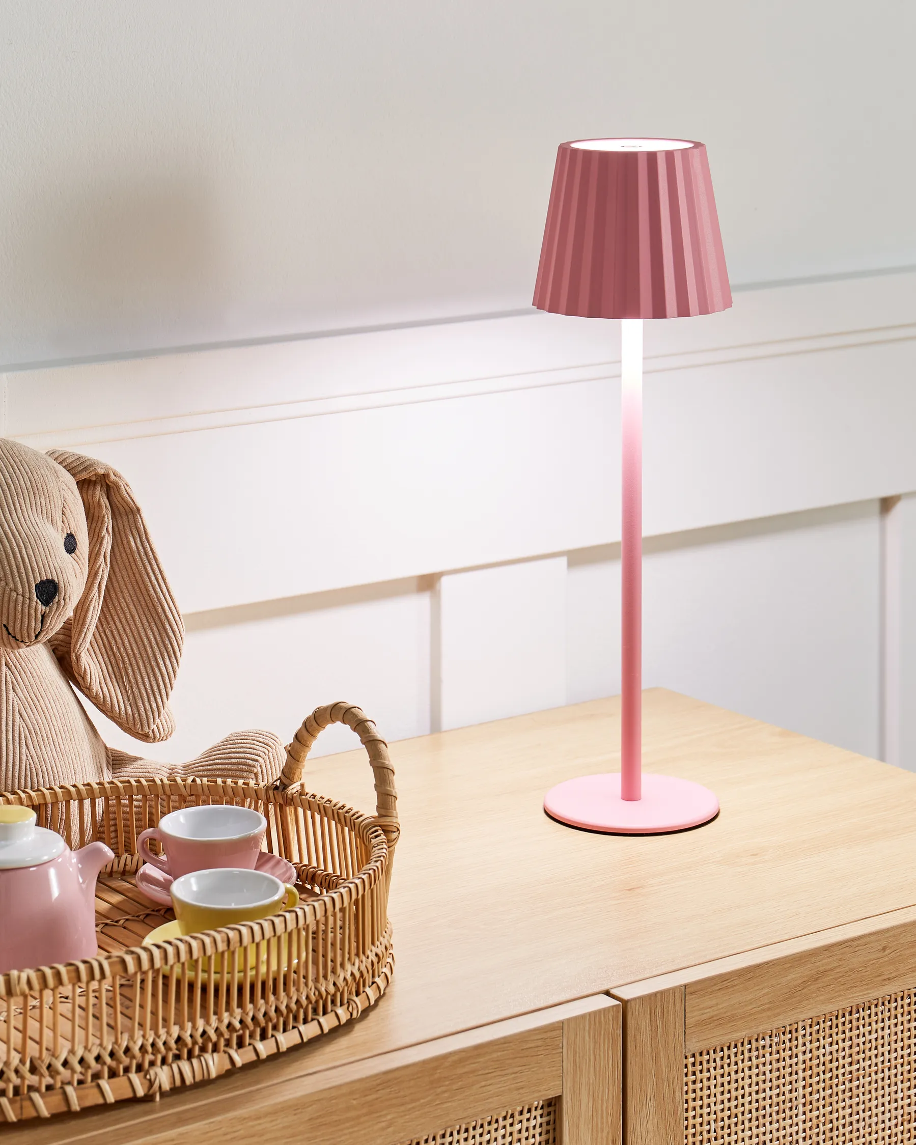 Bordslampa POMBEIRO Metall Pastellrosa_935293
