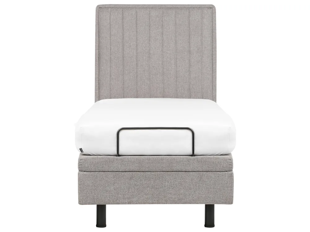 Adjustable Bed Fabric DUKE II 80 x 200 cm (EU Small Single) Light Grey_910575