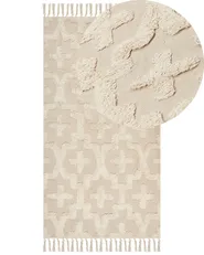 Matto ITANAGAR Beige 80 x 150 cm Puuvilla_839222