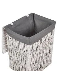 Set of 5 Baskets ELLA Willow Wood White 50/86 L_939844