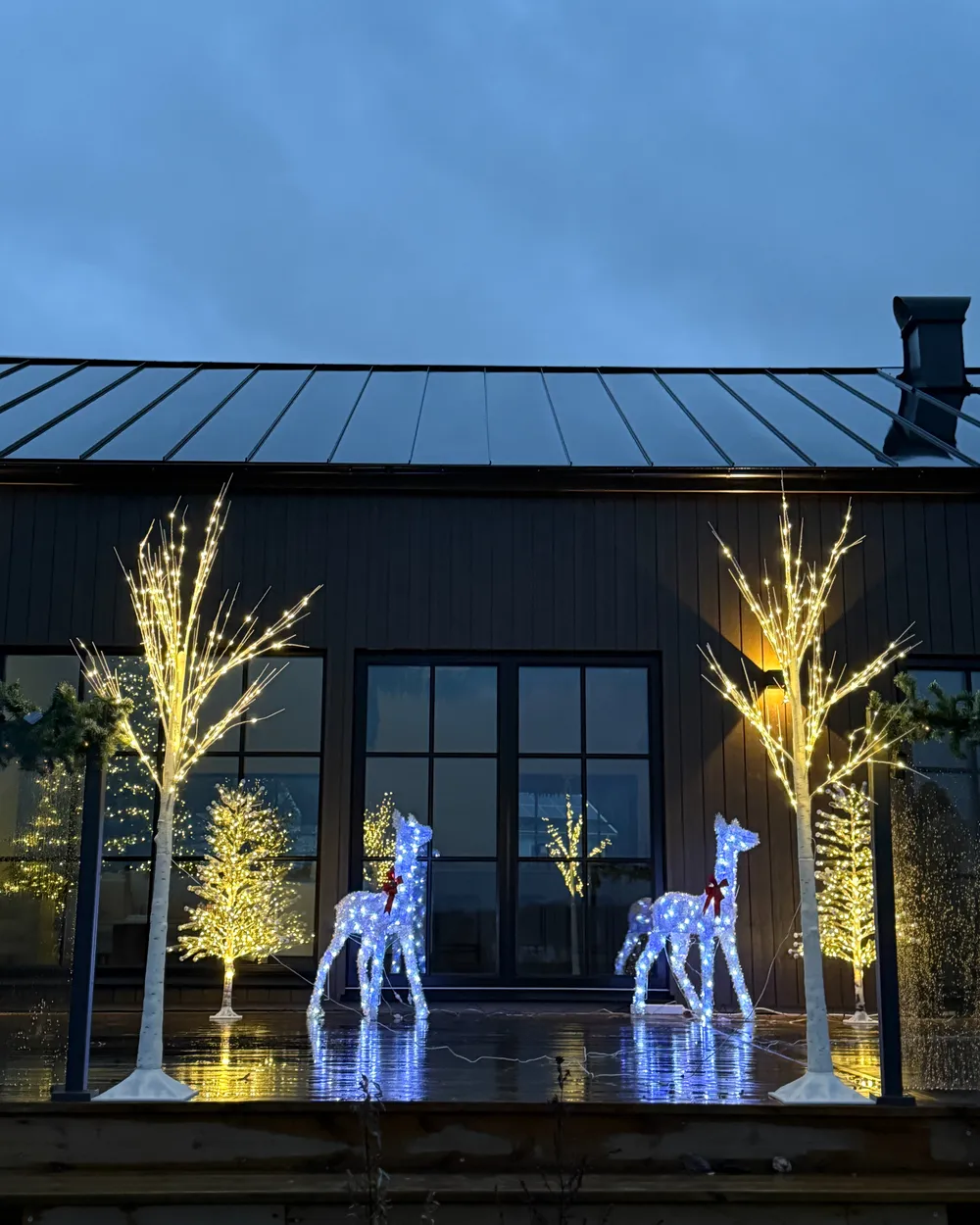 Ulkokoriste LED-valo LAPPI 190 cm Joulukuusi Valkoinen_1039298