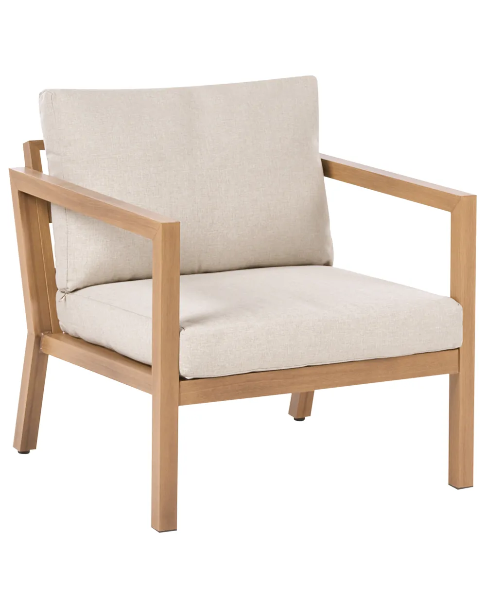 Garden Lounge Set with Table 5 Seater ONETA Metal Light Brown_1031171