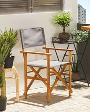 Set of 2 Garden Chairs CINE Acacia Wood Grey_819436