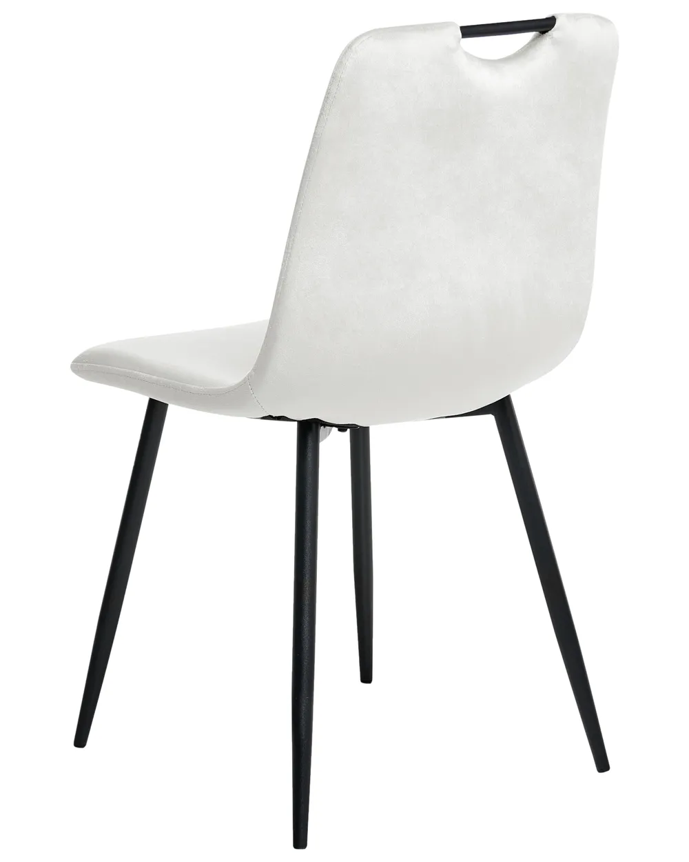 Set med 4 matstolar ARGYLE Sammet Off-White_995838
