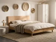 Bed WIZERNES 180 x 200 cm (EU Super King) Light Oak_1055790