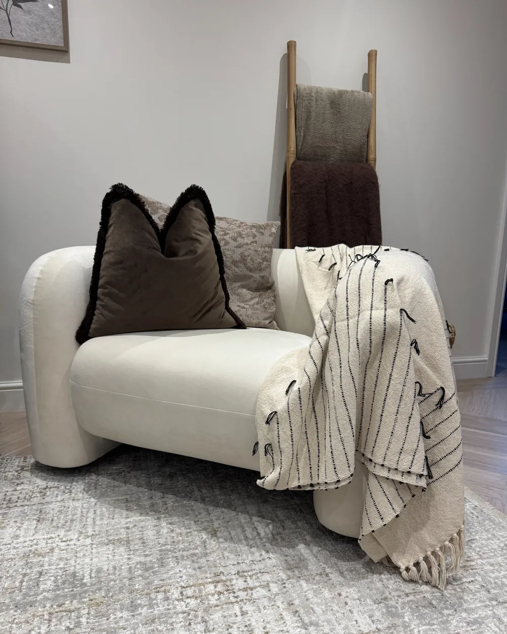Torkkupeitto ULUYOL Puuvilla 130 x 170 cm Beige_1036053