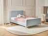 Bed Velvet LUNAN 120 x 200 cm (EU Small Double) Light Blue