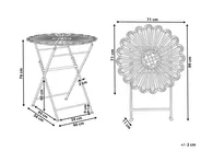 Bistro Table PAVIA 71 cm 71 cm Metal Blue_1046288