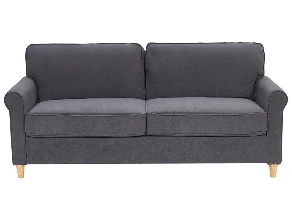Sofa 3 Seater RONNEBY Velvet Dark Grey
