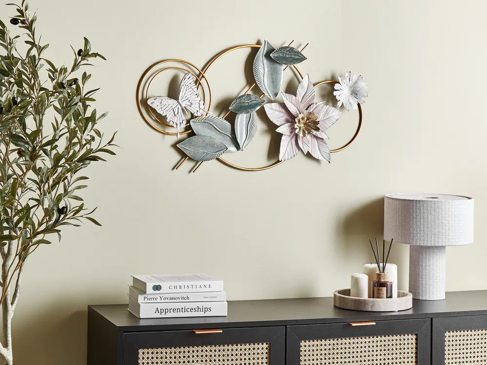 Wall Decor Flower THORIUM Metal 44 cm Multicolour