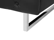 Soffa 3-sits VISSLAND Konstläder Svart_741120