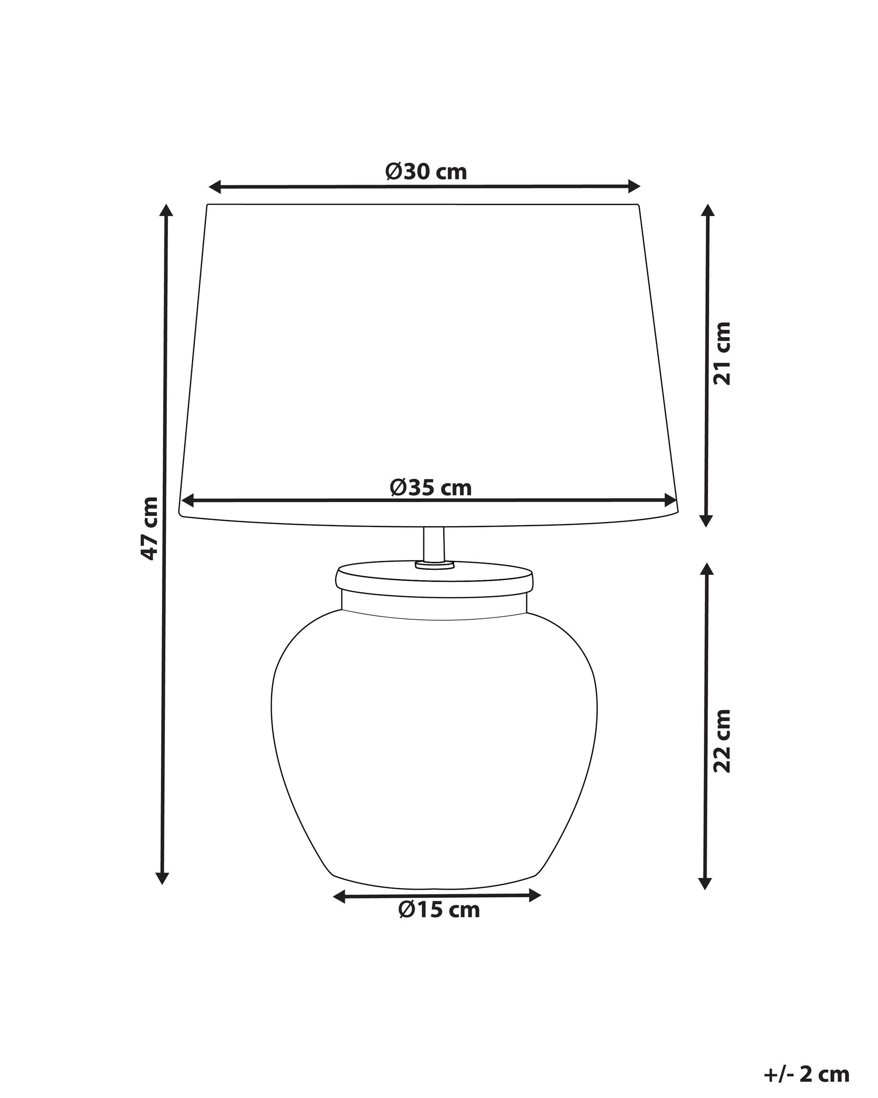 Table Lamp MAREB Ceramic Beige_822606