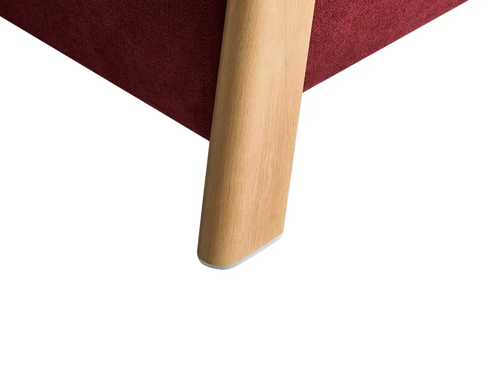 Upholstered Storage Bench EDLAND Fabric Burgundy_1038272