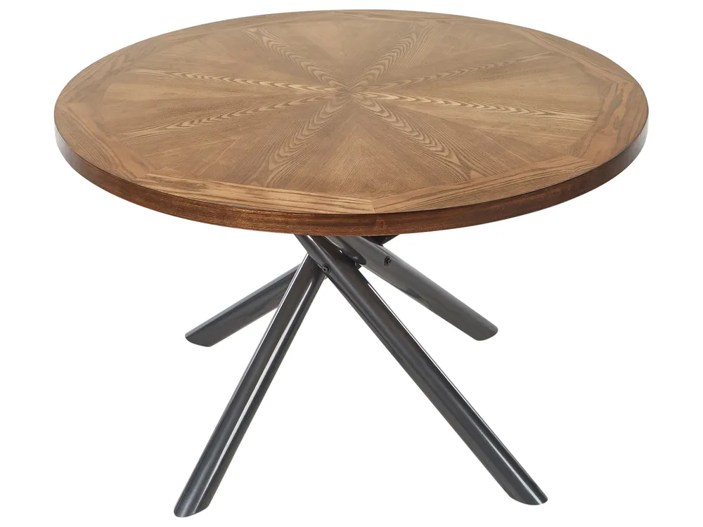Dining Table LORENZO Brown Ash Wood 120 cm 120 cm_962010