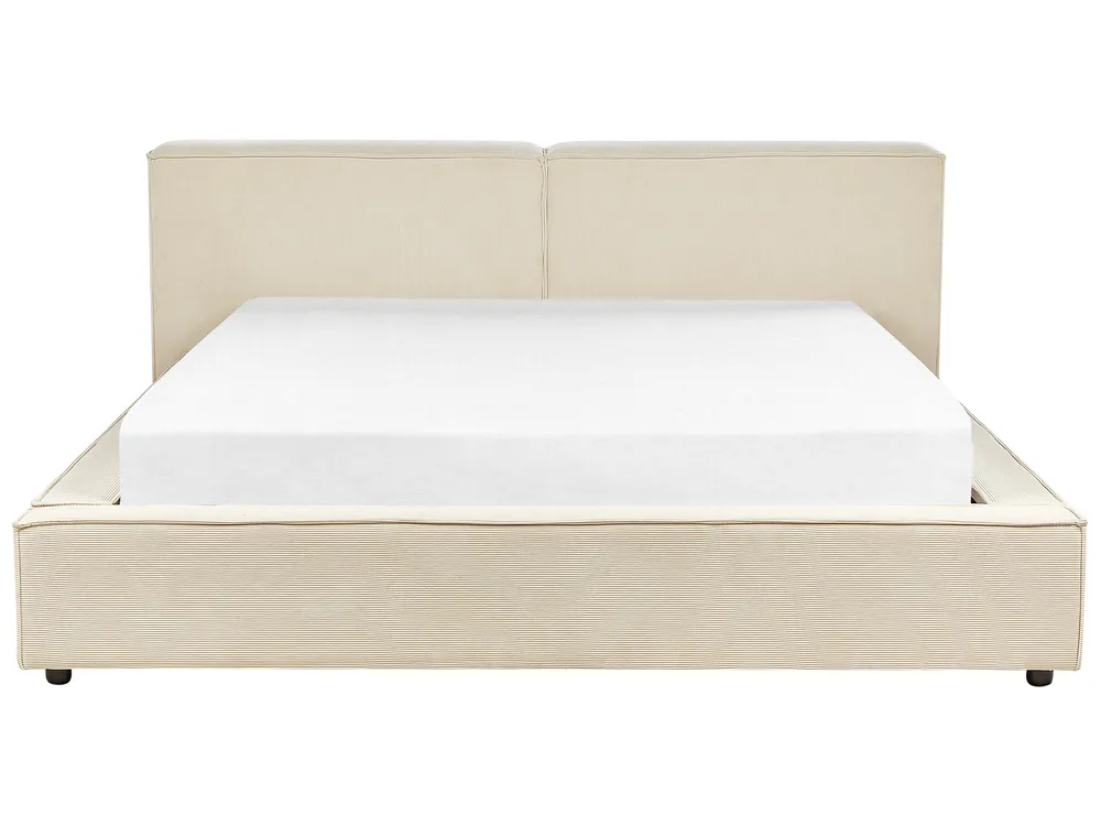 Waterbed Corduroy LINARDS 180 x 200 cm (EU Super King) Beige_980443
