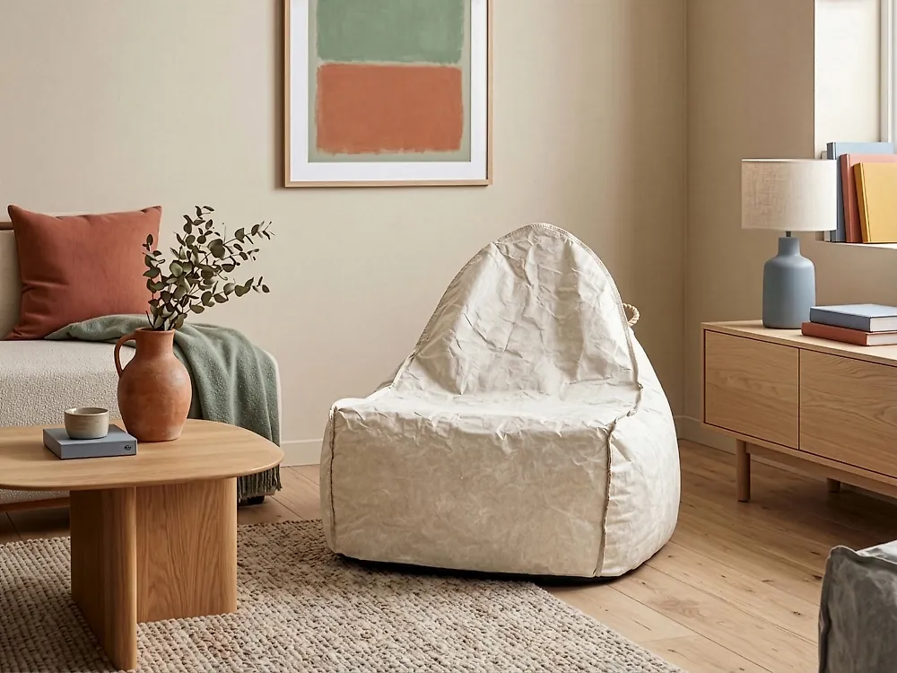 Säkkituolin päällinen DROP 63 cm 75 cm Vaaleanharmaa