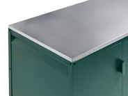 2 Piece Outdoor Kitchen Set with Bar Table MAENZA Green Metal_1045198