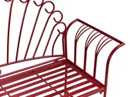 Garden Bench CAVINIA 125 cm Metal Burgundy_1016303