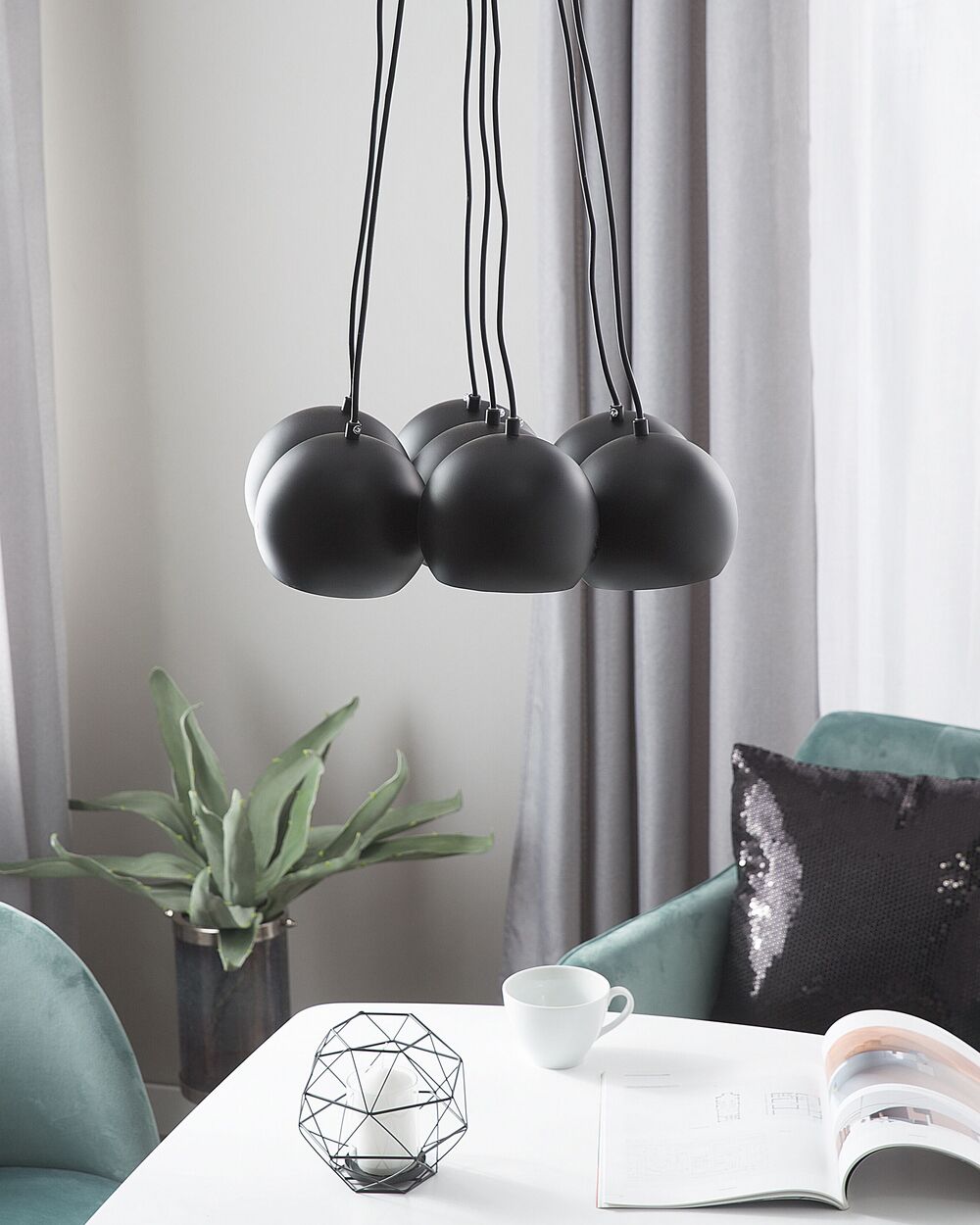 Pendant Lamp OLZA Metal Black