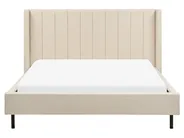 Bed Boucle VILLETTE 160 x 200 cm (EU King Size) Beige_882677