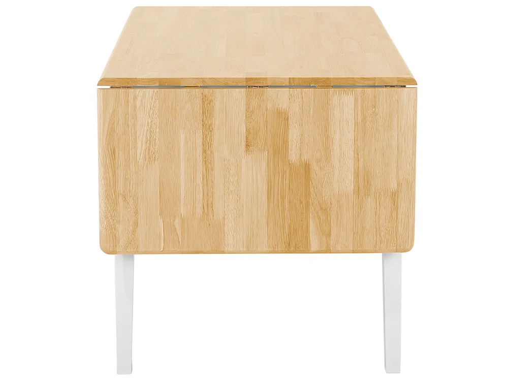 Förlängningsbart matbord LOUISIANA Ljusbrun 120/160 cm 75 cm Trä_697825